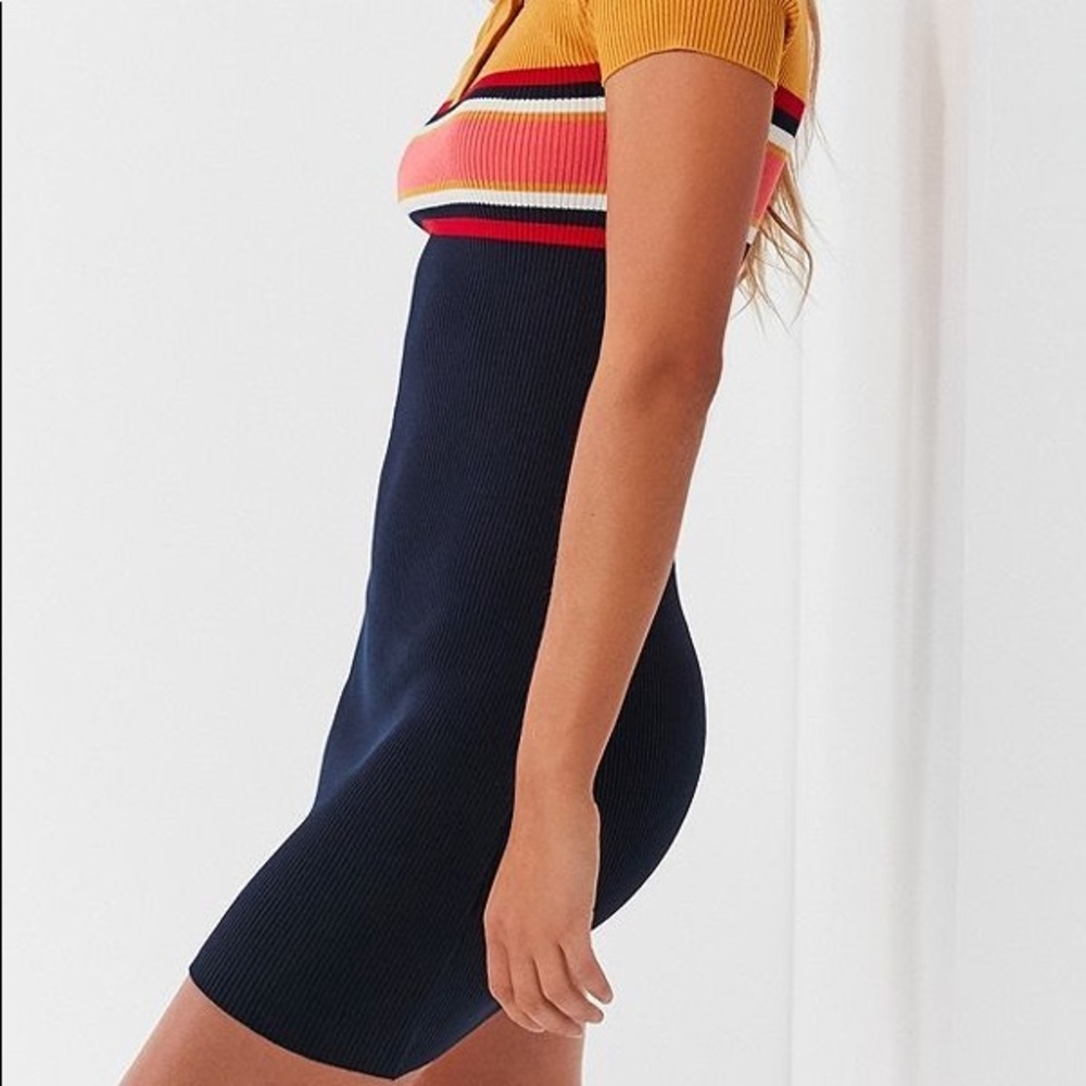 Urban Outfitters | striped button-down polo dress